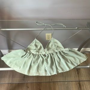 Teal halter top